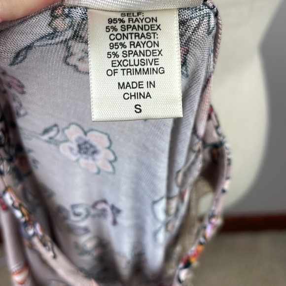 Daytrip Buckle Womens Stretch Mini/Micro Dress SZ S Unique Floral Open Front - Picture 11 of 11